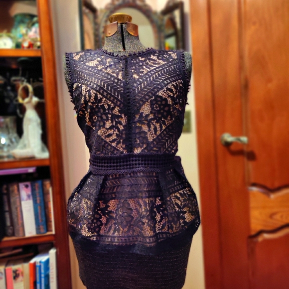 Romeo & Juliet Couture Tops - Sexy Lace Peplum Top NWOT